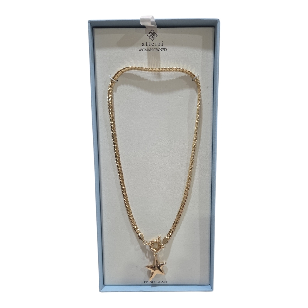 💛🔹️Atterri 🔹️Gold Star Charm 27in Necklace